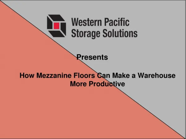 How Mezzanine Floors Can Make a Warehouse More Productive