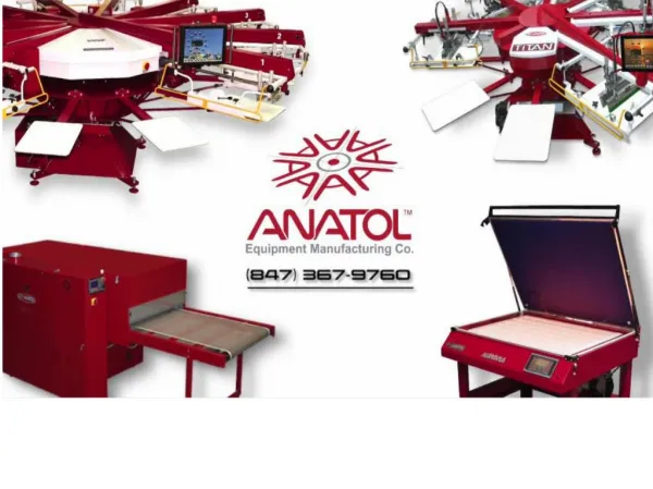 Screen printing equipment - Anatol