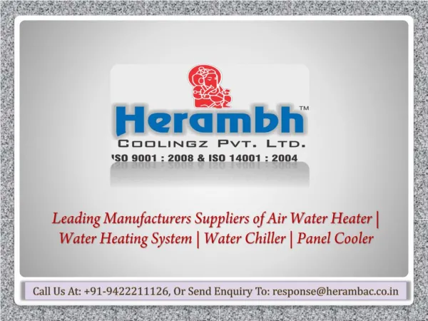 Water chiller Manufacturers