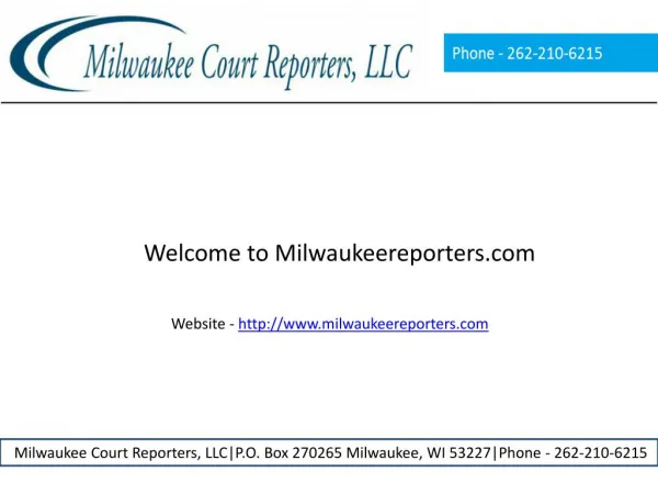 Court reporting business in milwaukee