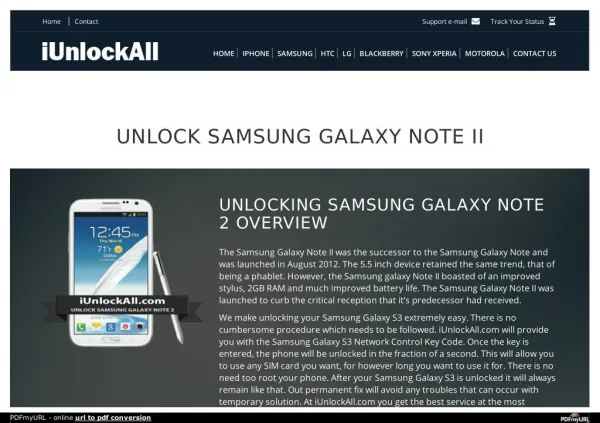 How to Unlock Samsung Galaxy Note II