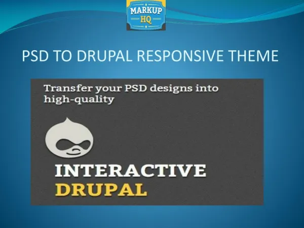 PSD to Drupal Responsive Theme