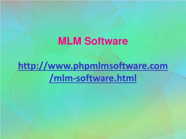 Multi Level Marketing Software, MLM Software