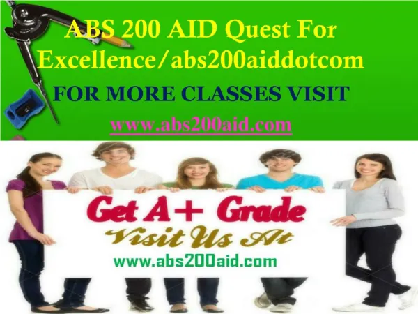 ABS 200 AID Quest For Excellence/abs200aiddotcom