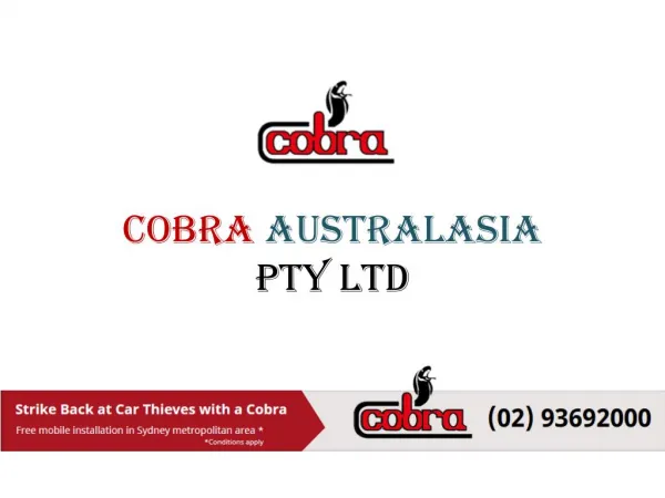 Cobra Australasia-Pioneering High Security Solutions for Perfect Car Safety