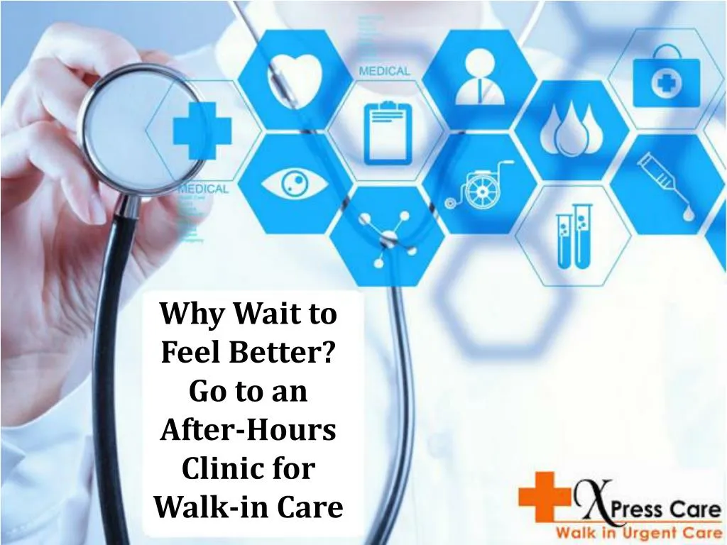 why wait to feel better go to an after hours clinic for walk in care