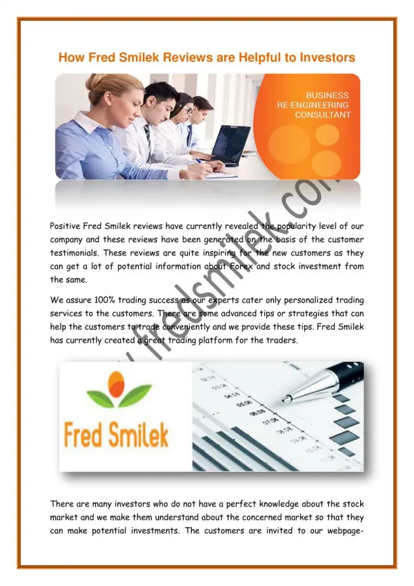 How Fred Smilek Reviews are Helpful to Investors
