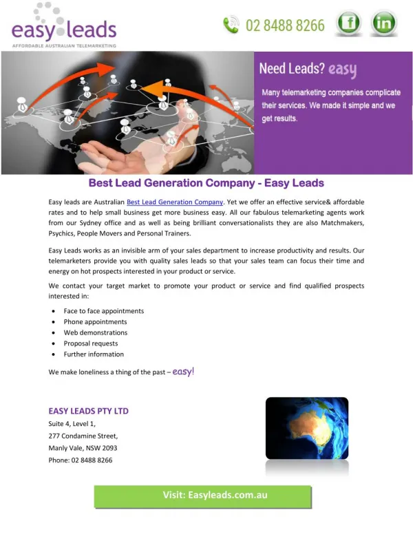 Best Lead Generation Company - Easy Leads