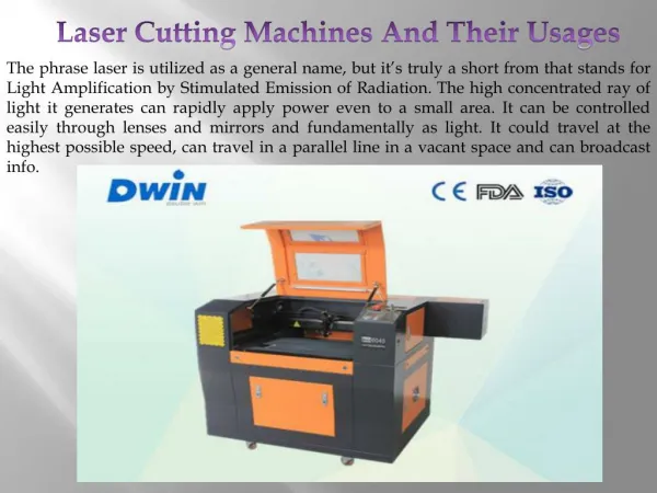 Laser Cutting Machines And Their Usages