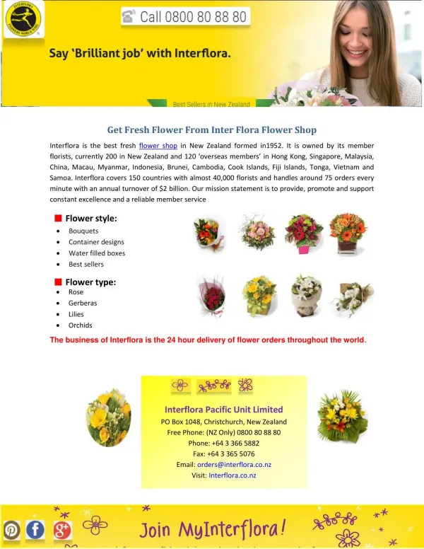 Get Fresh Flower From Inter Flora Flower Shop