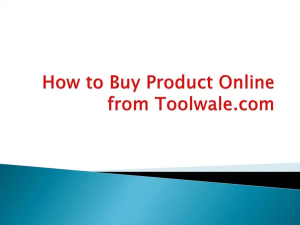 How to Buy Product Online from Toolwale