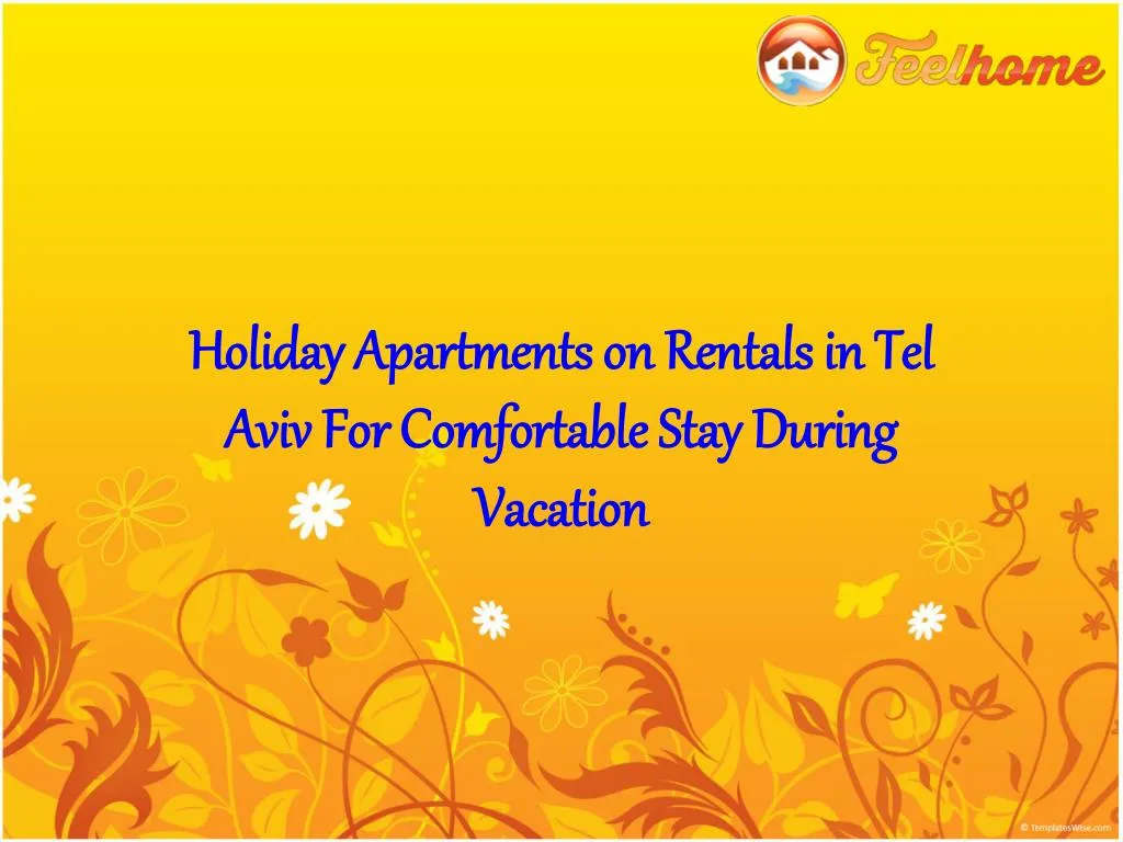 holiday apartments on rentals in tel aviv for comfortable stay during vacation