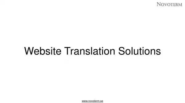 Website Translation Solutions