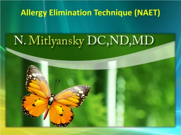 Allergy Elimination Technique (NAET)