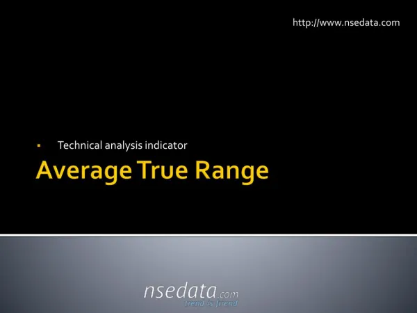 Average true range - Technical Analysis Indicator