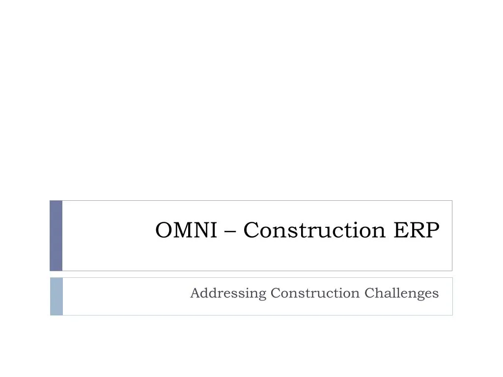 omni construction erp