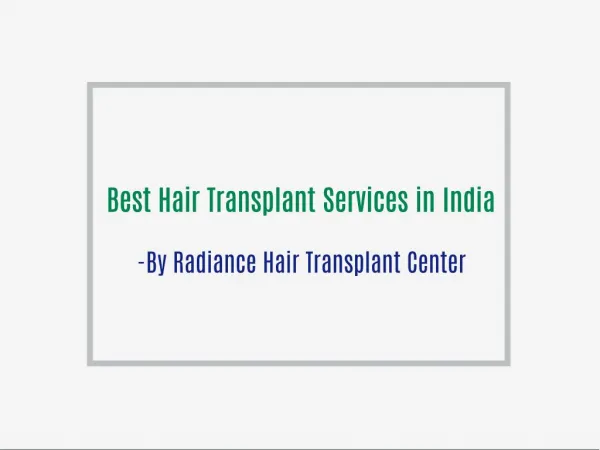 Best Hair Transplant Expert Dr. Krishna Priya | Radiance