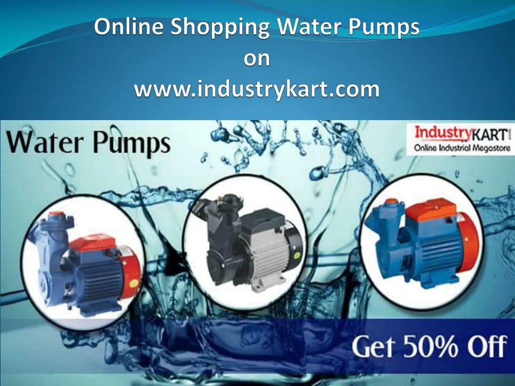 online shopping water pumps on www industrykart com