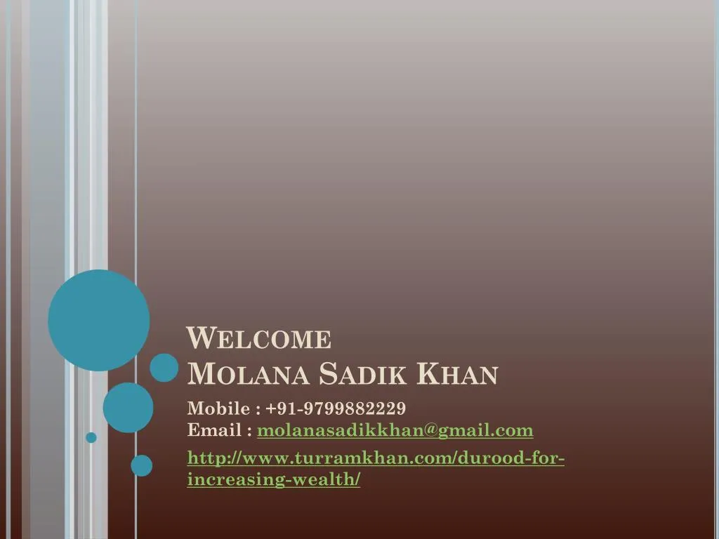 welcome molana sadik khan