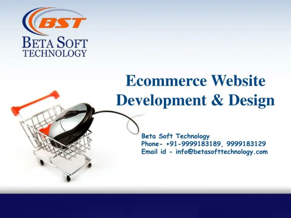 Ecommerce Website Design & Development at Beta Soft Technology