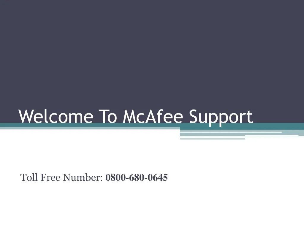 welcome to mcafee support