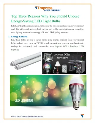 Top Three Reasons Why You Should Choose Energy-Saving LED Light Bulbs - slide 1