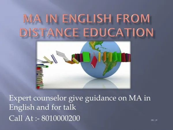 Distance Learning Ma in English 8010000200
