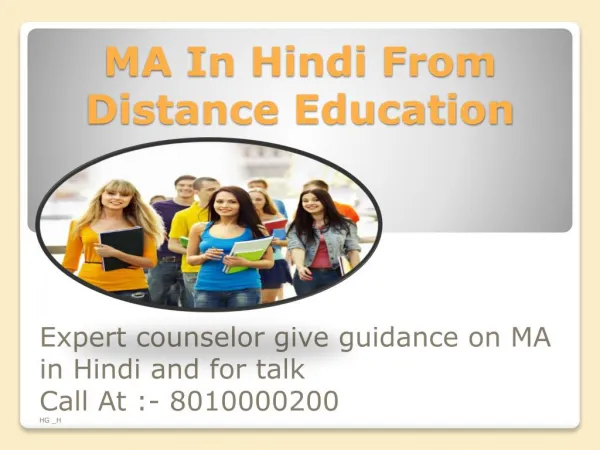 Distance Learning Ma in Hindi 8010000200