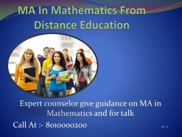 Distance Learning Ma in mathematics 8010000200