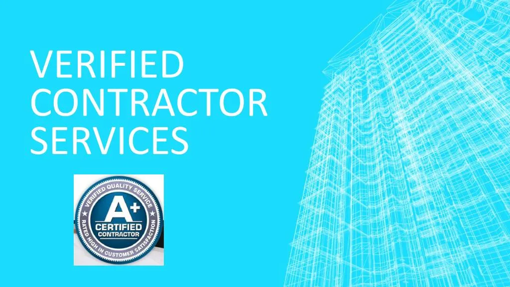 verified contractor services