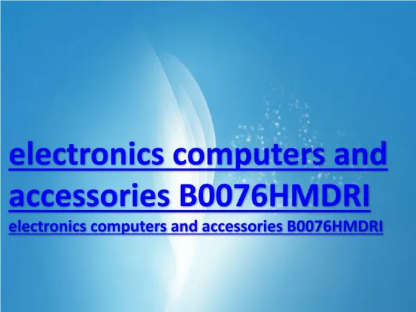 electronics computers and accessories B0076HMDRI