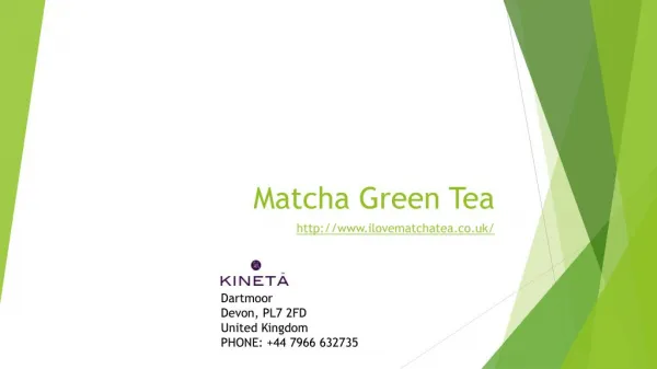 Benefits of Organic Matcha Green Tea