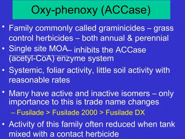 Oxy-phenoxy ACCase