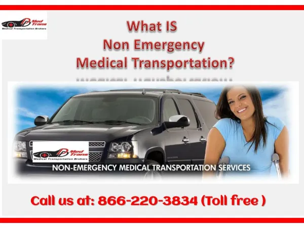Introduction to Non-Emergency Medical Transportation