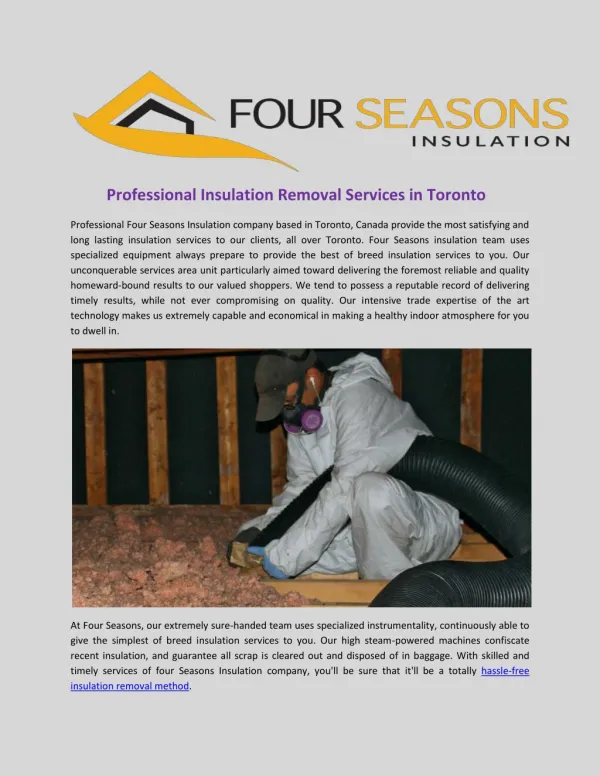 Professional insulation removal services in toronto