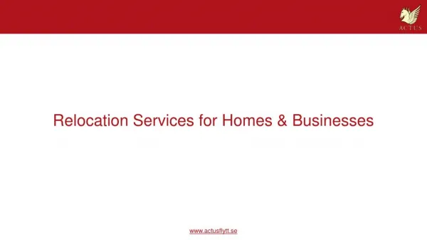 Relocation Services for Homes and Businesses