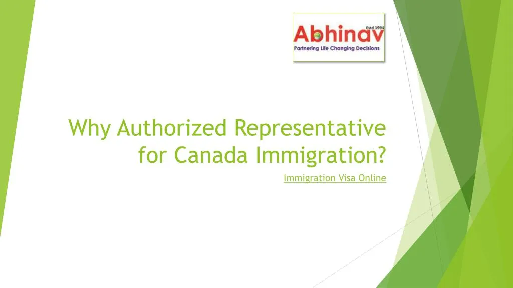 why authorized representative for canada immigration