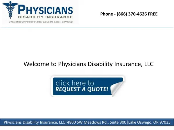 Physician disability insurance