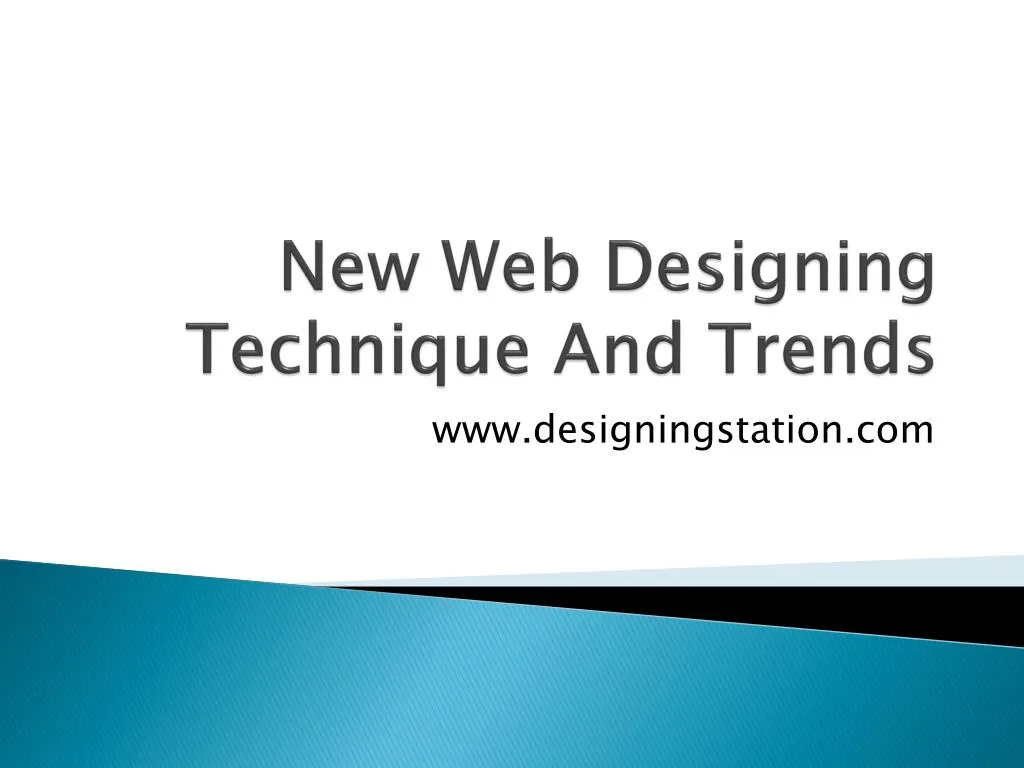 new web designing technique and trends