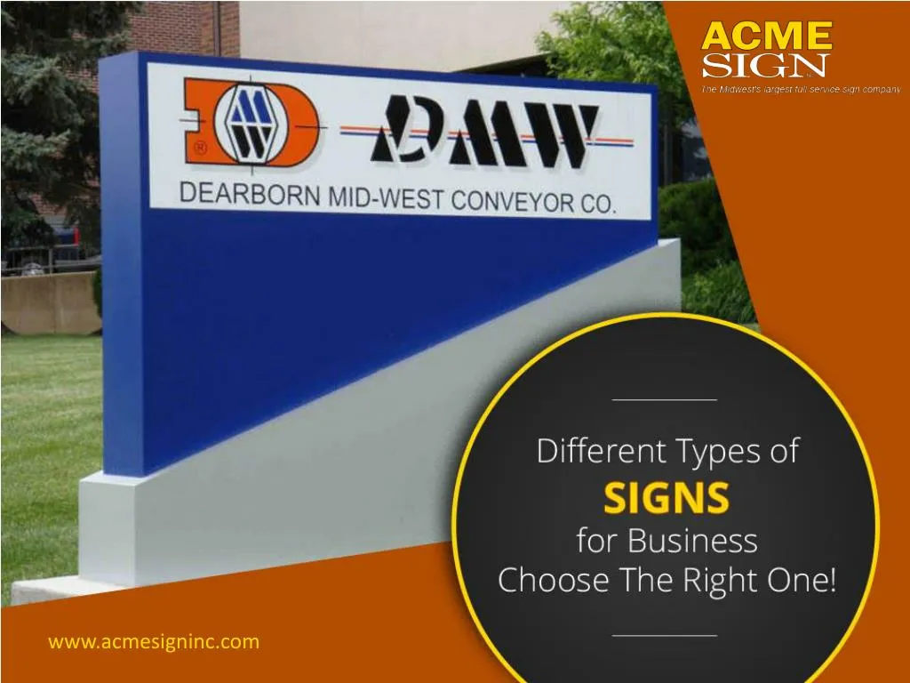 different types of signs for business choose the right one