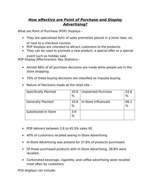 Point of Purchase and Display Advertising by Sign a Rama Davie, Florida