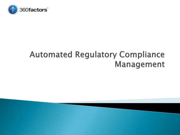 Automated Regulatory Compliance Management