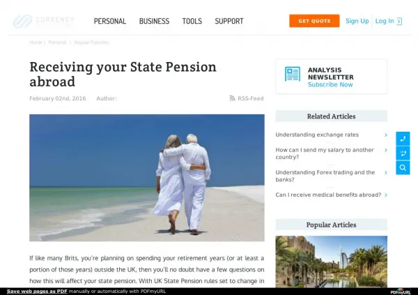 Receiving your State Pension abroad