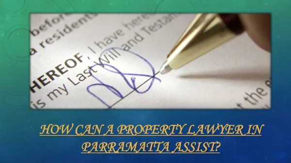 How Can a Property Lawyer in Parramatta Assist?