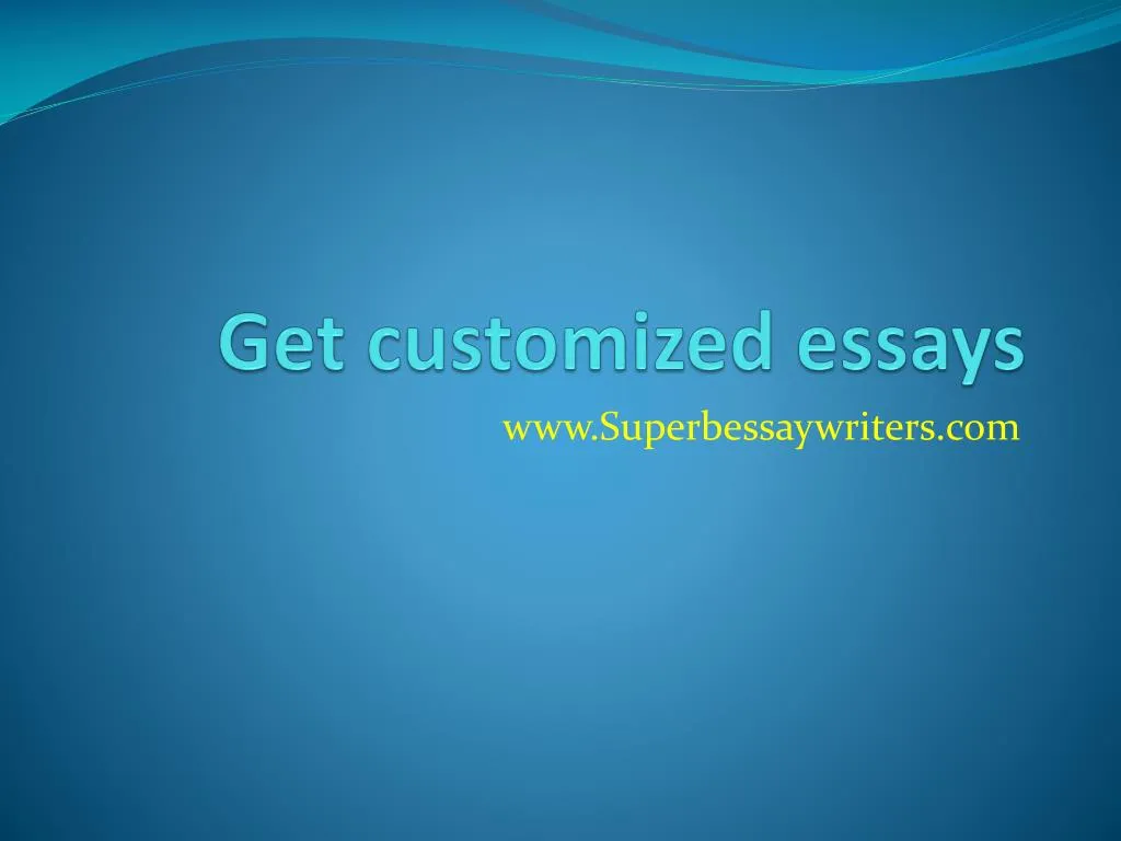 get customized essays