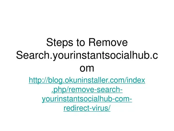 Steps to Remove Search.yourinstantsocialhub.com
