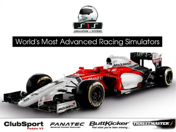 Most Advanced Racing Simulators - Simulation 1 Systems