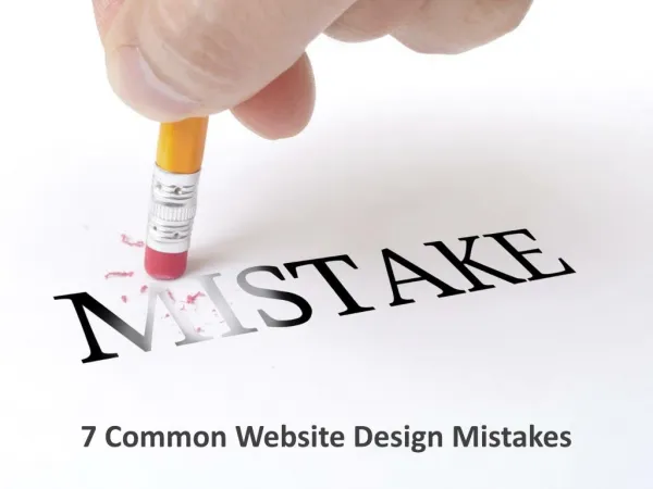 7 Common Website Design Mistakes