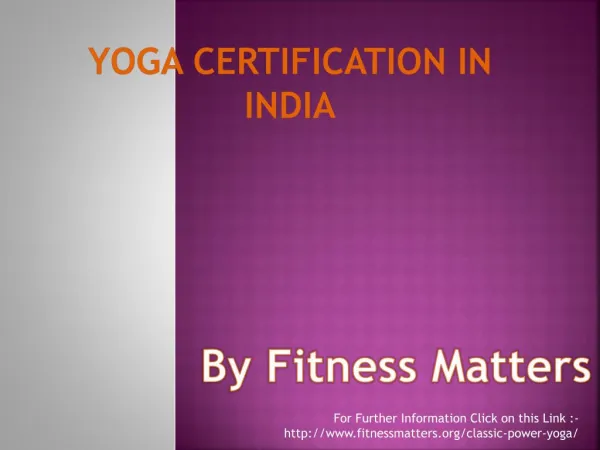 Yoga Certifications in India