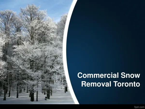 Snow Removal Service Toronto